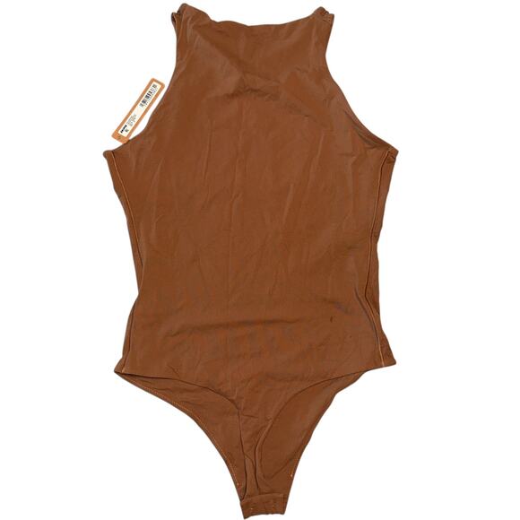Skims Fits Everybody High Neck Thong Bodysuit Jasper New with tags Size Medium - Picture 5 of 5